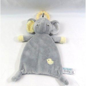 Douglas Baby Joey Elephant Teether Sshlumpie Lovey Knotted Gray Yellow Plush 10"